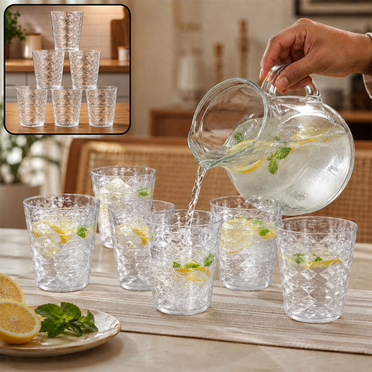 Pyramid Glass – 300 ML Unbreakable Plastic Tumbler