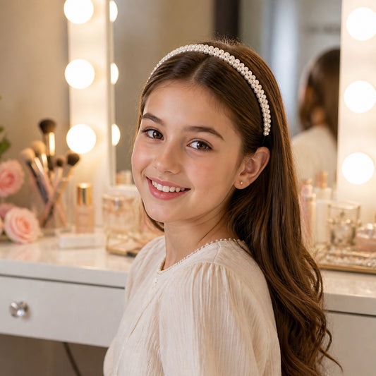 Elegant pearl hairband for women