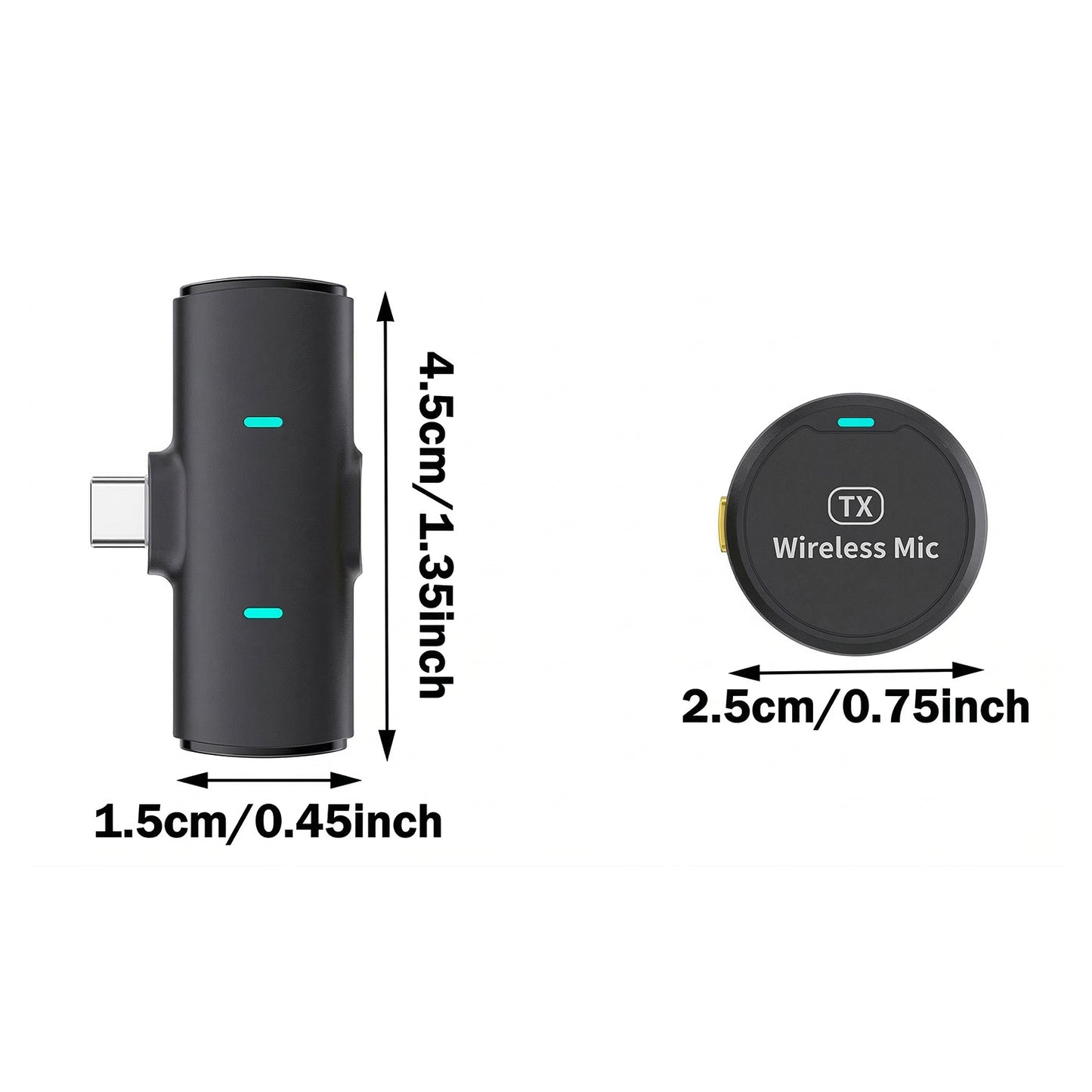 portable clip on microphone set for clear audio