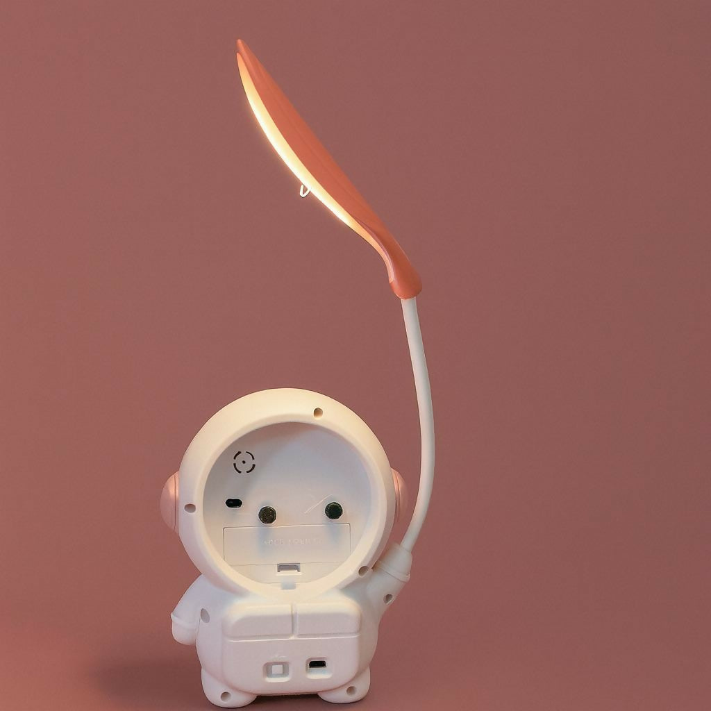 Astronaut Desk Lamp with Alarm Clock for Kids Room, Study Table & Bedside