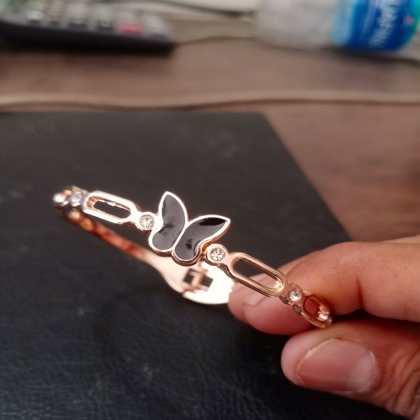 Stainless Steel Rose Gold Plated Kada Bracelet For Girls And Women