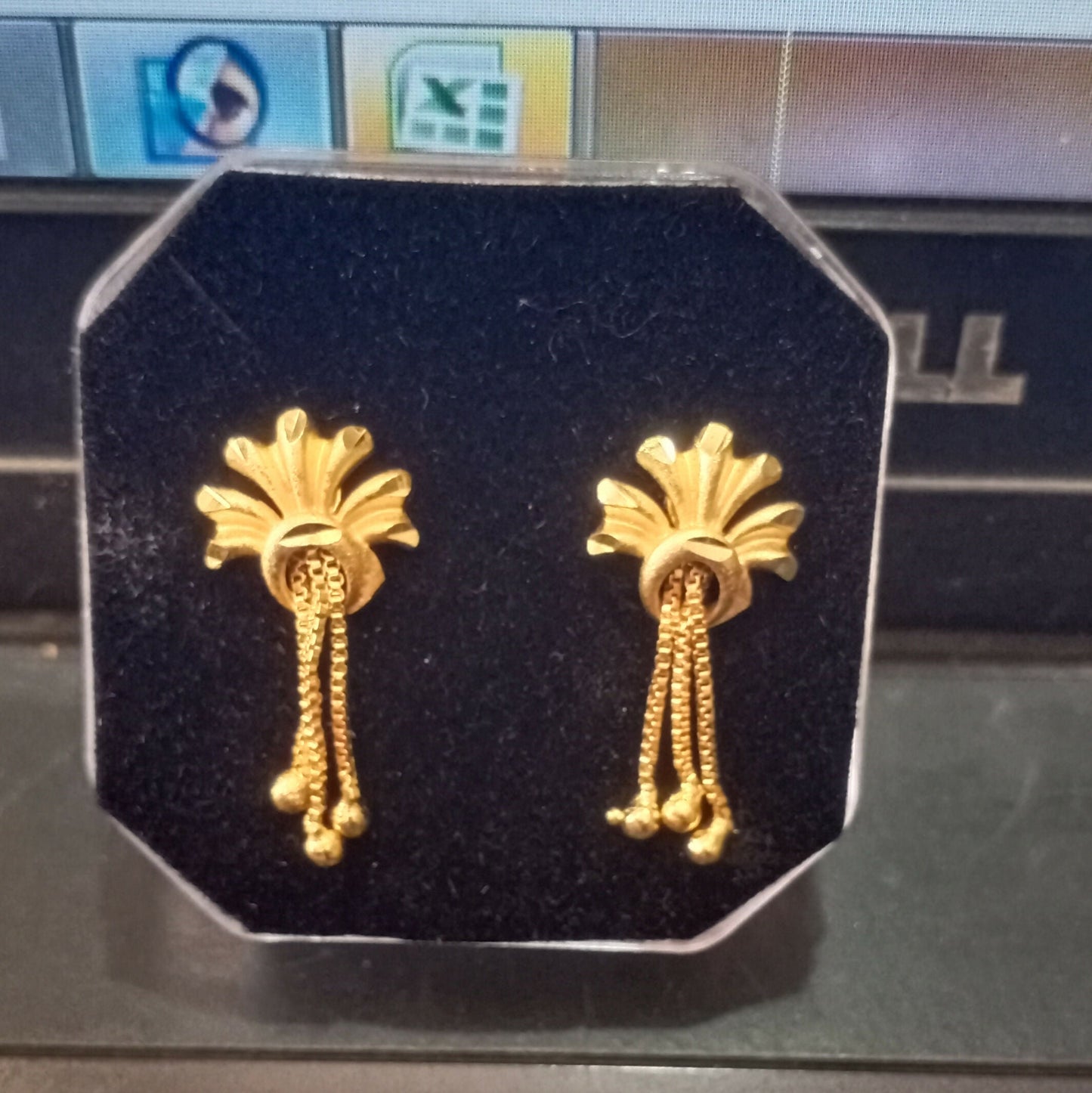 Elegant Golden Drop Earrings for Women & Girls | Lightweight Stylish Party Wear Earrings