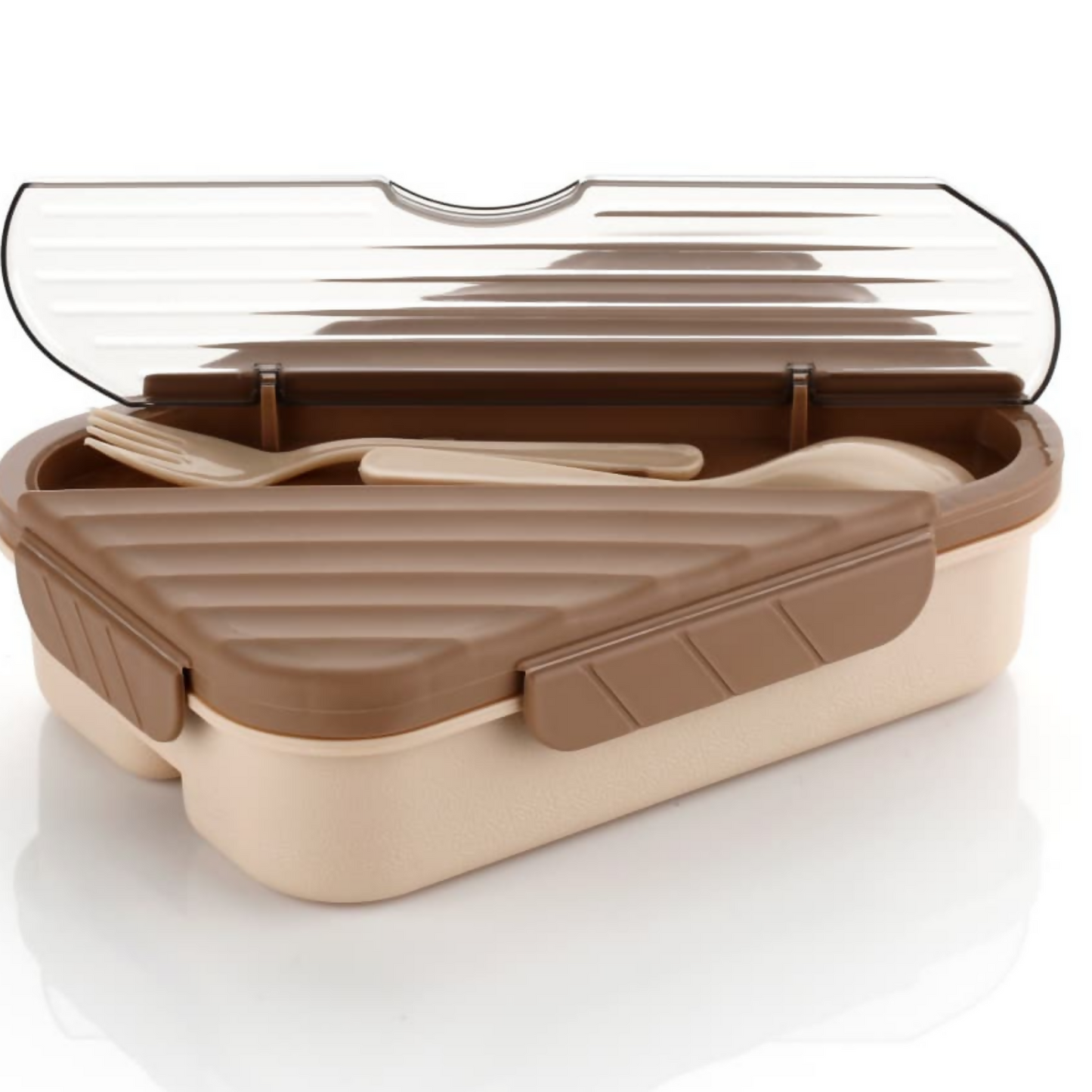 Lunch Box with Spoon & Fork Leak Proof Bento Lunch Box for Kids & Adults (3 Compartment)