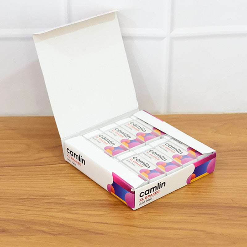 Camlin XL Dust-Free Eraser – Soft, Clean Erasing for School & Office | 20-Piece Value Pack