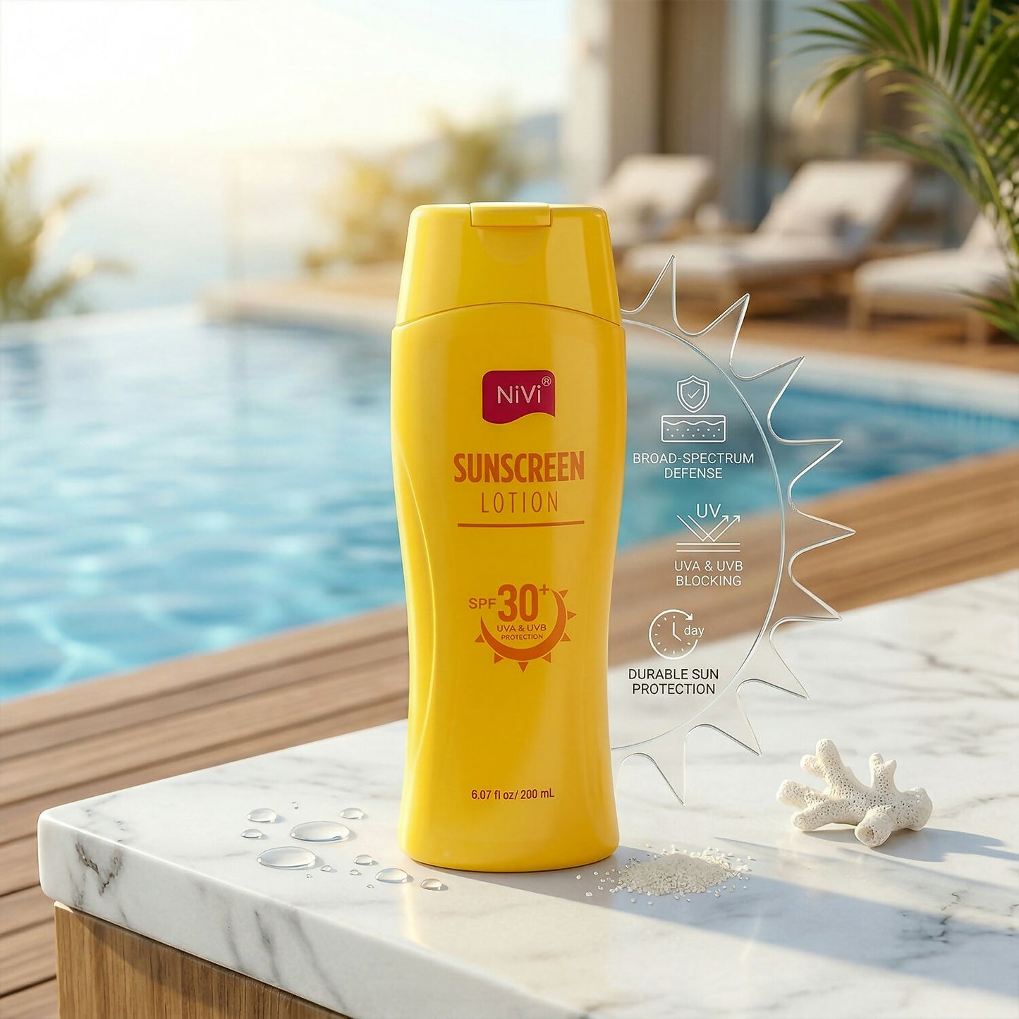 Nivi Sunscreen Lotion SPF 30 UVA UVB Protection Daily Skin Care (200 Ml)