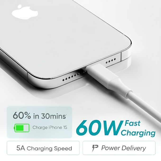 Uniteq Volt C Pro Type C to Type C Cable 3A Fast Charging Data Cable (1M)