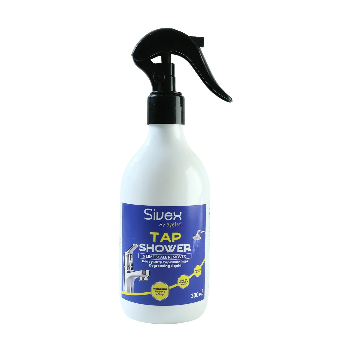 Eyelet liquid cleaner for shower fittings