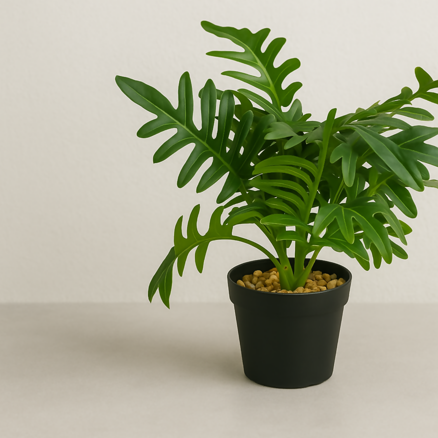 Artificial Areca Palm Plant in Black Pot – Realistic Faux Indoor Greenery | Tabletop Desk Décor for Home, Office & Living Room | Low Maintenance Decorative Plant