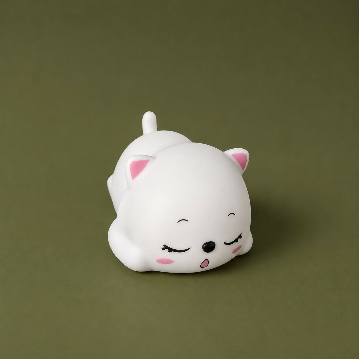 Kids bedroom decorated with sleeping cat silicone lamp