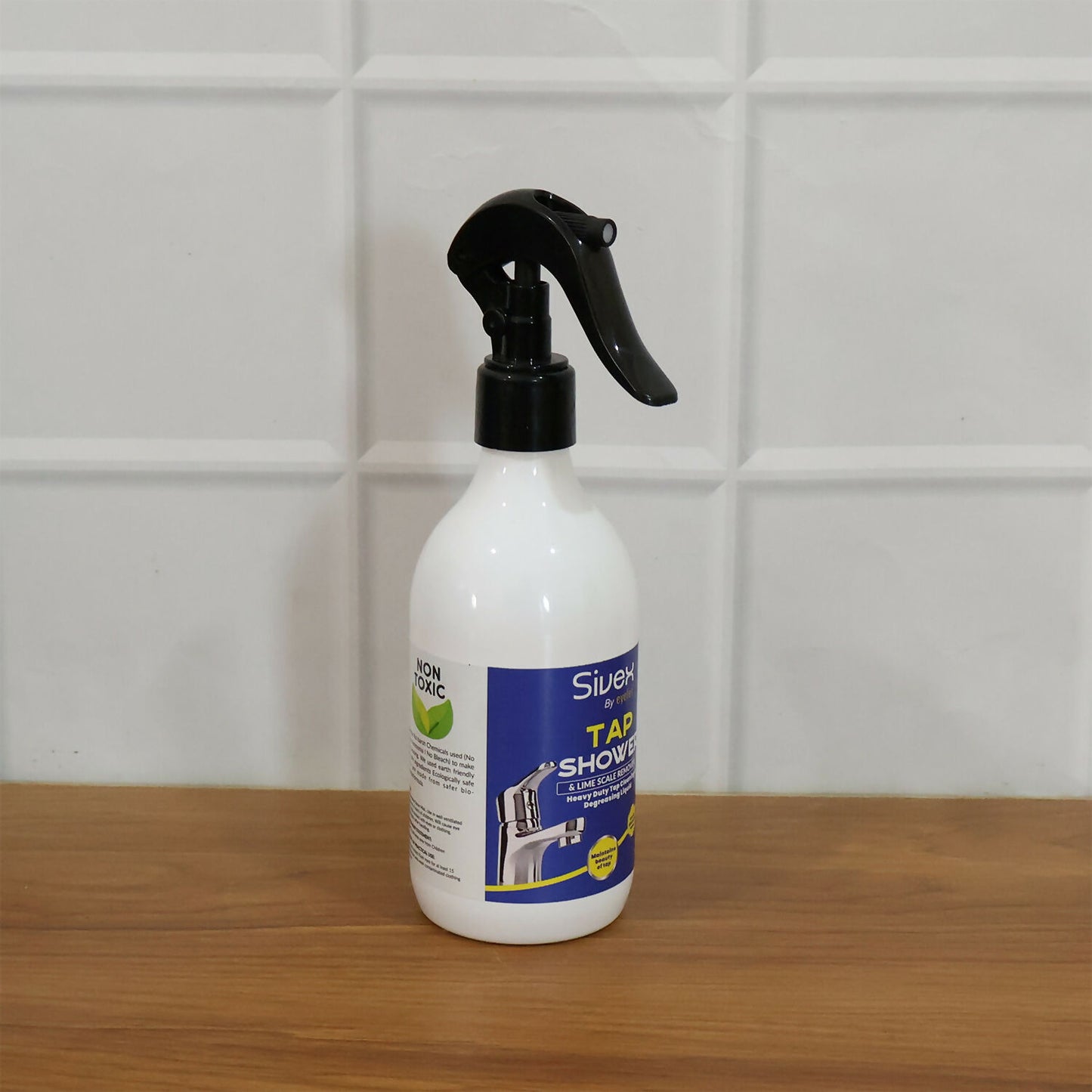 Eyelet limescale remover used on bathroom surfaces