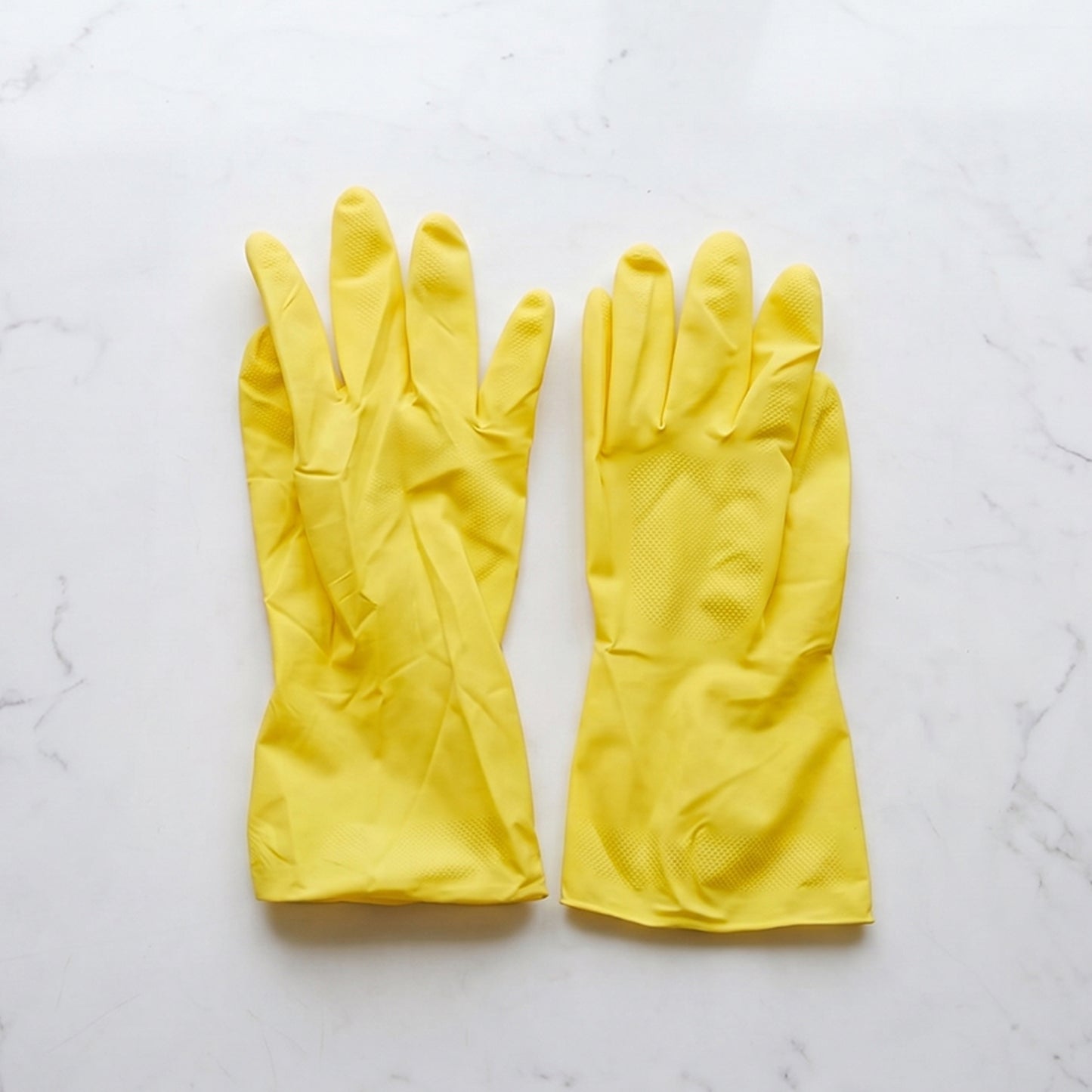 Waterproof yellow household gloves