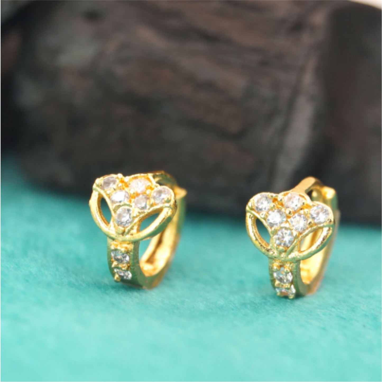 Gold plated filigree dangle huggie hoop earrings combo pack showcasing elegant design