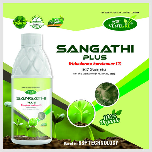 AgriVenture SANGATHI PLUS ( Trichoderma Harizianum 1% ) Bactericide, Organic Product BIO FUNGICIDES (1Ltr)