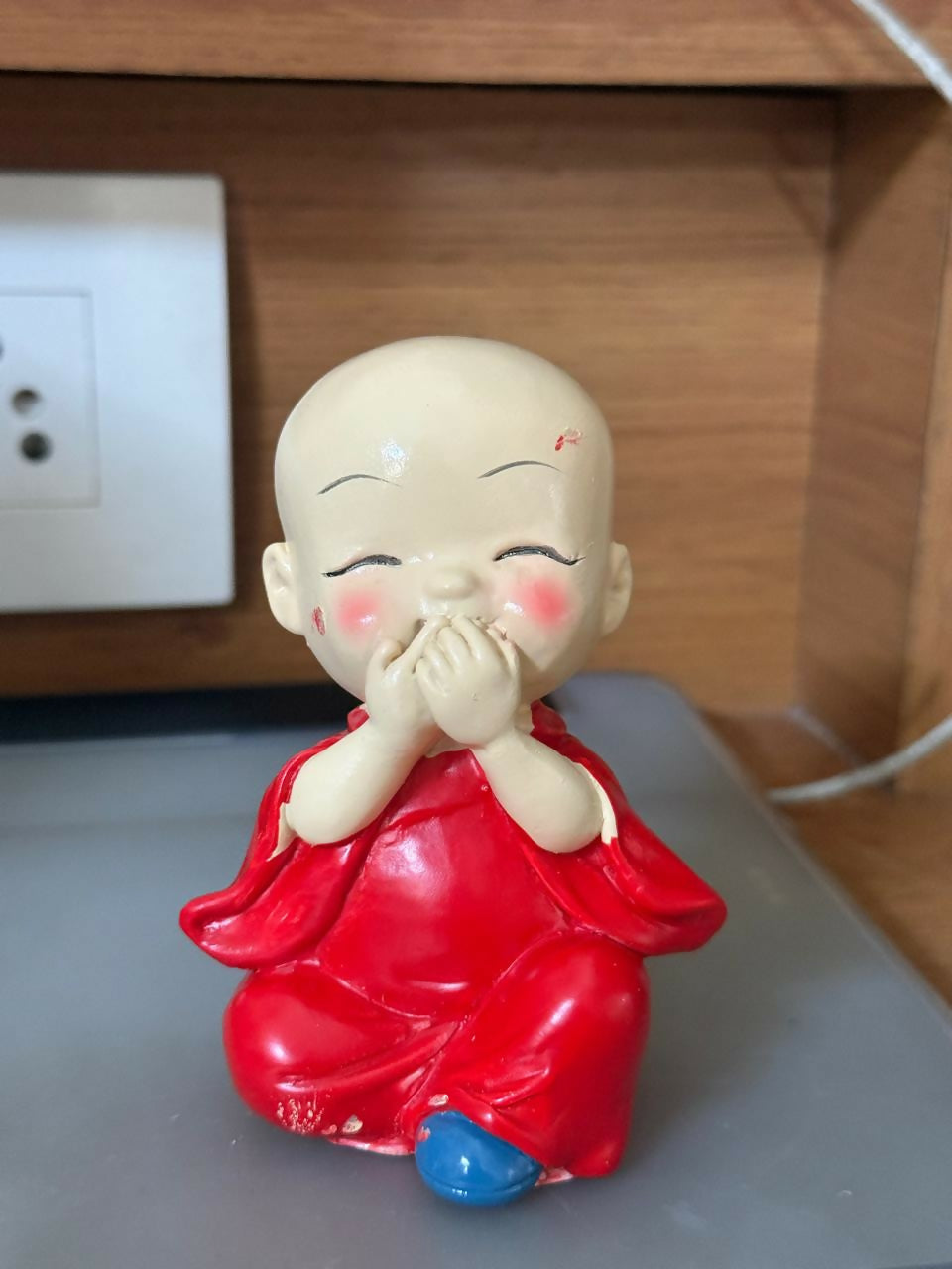 Cute Monk Showpiece Laughing Baby Figurine for Home & Desk Decor