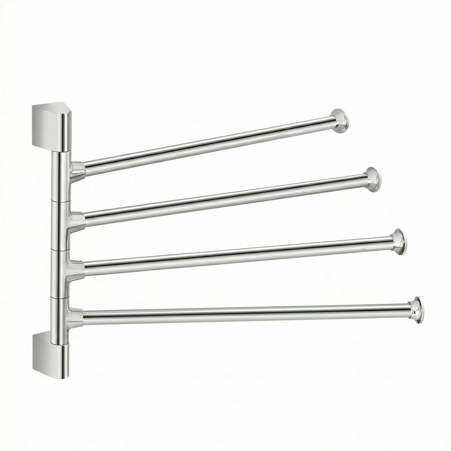 Premium Glossy Stainless Steel Wall Mounted 4 Rod Towel Holder Rack