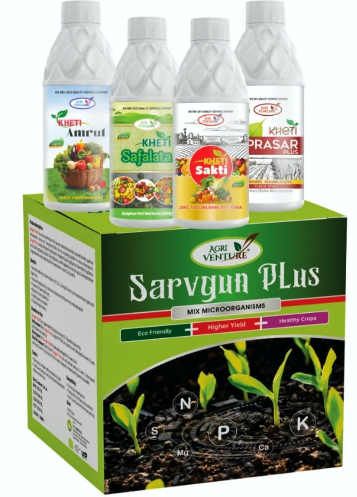 AgriVenture SARVGUN PLUS ( Mix Micro Organisms – NPK + SOB + ZSB + PSF ) Bacterial Products