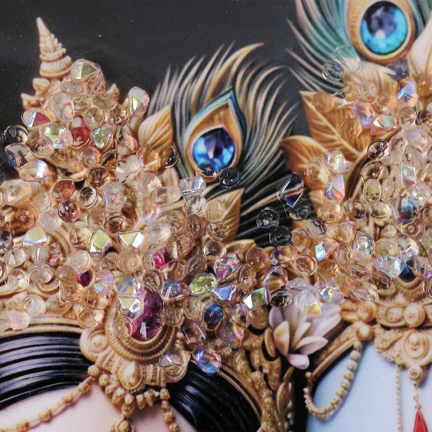 Radha Krishna Wall Frame Premium Spiritual Decorative Wall Art Home Decor (18x12 Inch)