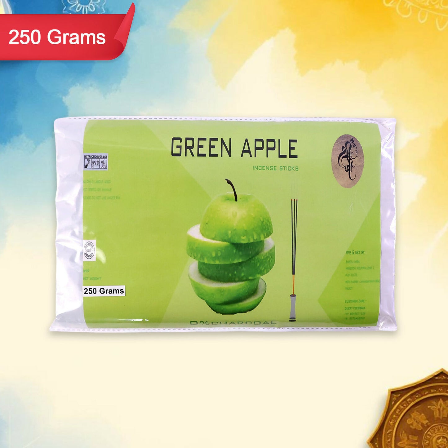 Green Apple Fragrance Dry Masala Stick Agarbatti Natural Incense Sticks for Pooja