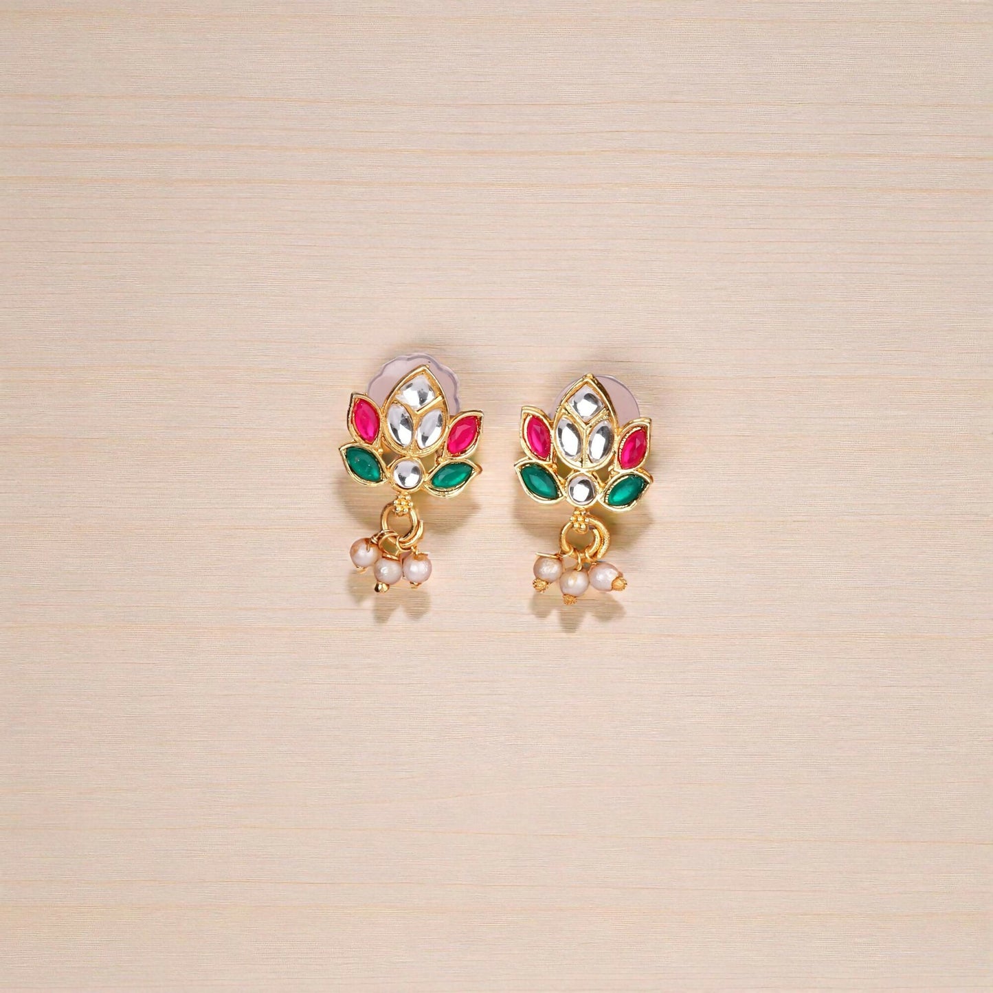 Modern Gold Pave Crystal Teardrop Choker Set