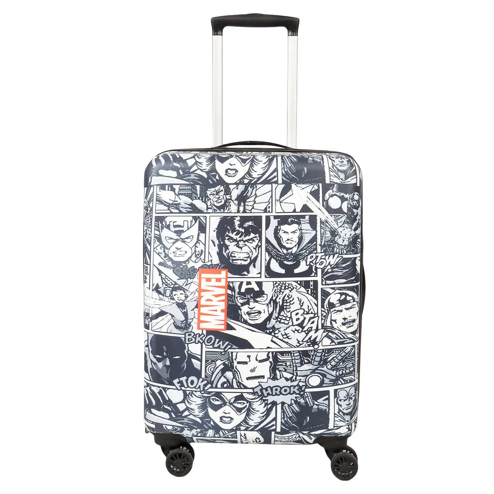 Novex Marvel Avenger Squre Kids Polycarbonate Trolley Bags for Travel Luggage with 4 Wheel (Black, 22 Inch)