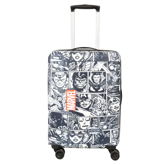 Novex Marvel Avenger Squre Kids Polycarbonate Trolley Bags for Travel Luggage with 4 Wheel (Black, 22 Inch)