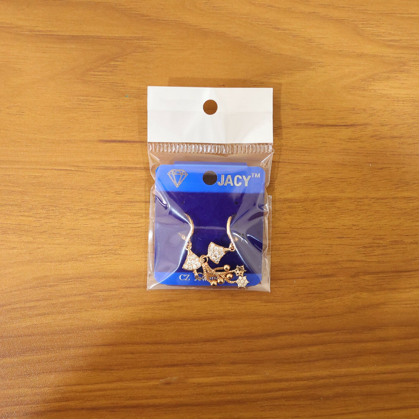 Rose Gold-Tone Crystal Fan Drop Hoop Earrings for Women