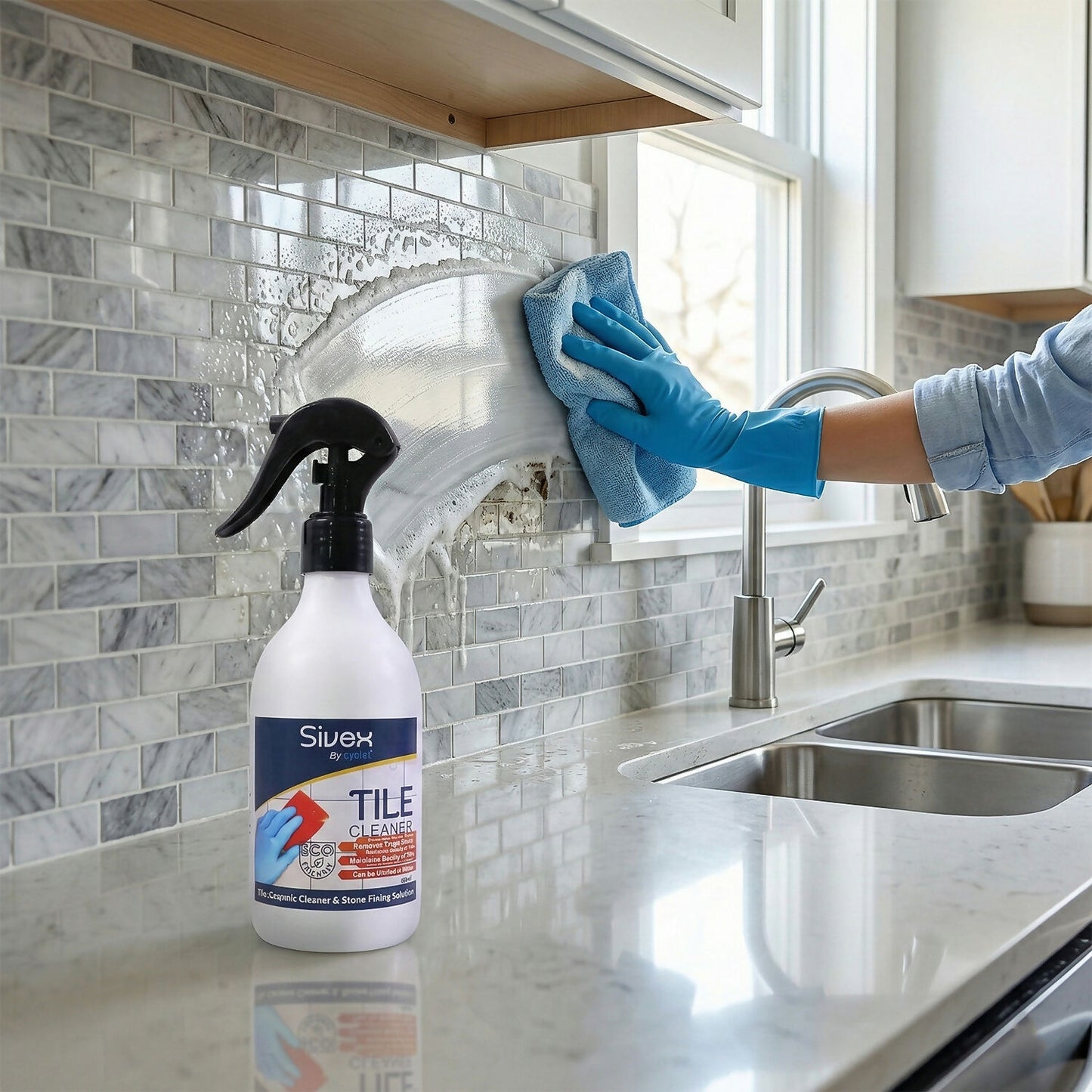 Eyelet Tile Cleaner Liquid for Floor & Wall Tiles Tough Stain Remover for Bathroom, Kitchen (300Ml)