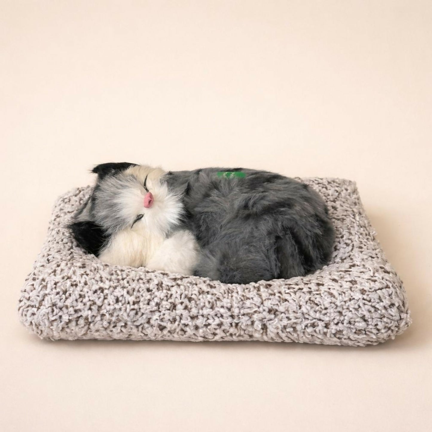 Sleeping Cat Showpiece for Home & Car Dashboard Decor | Soft Fur Look