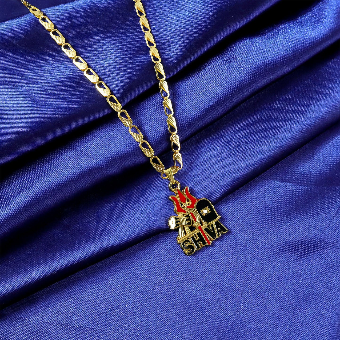 Shiva Trishul Pendant with Designer Chain