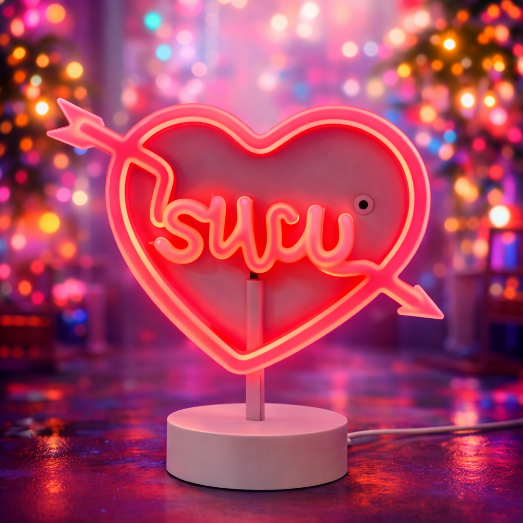 Neon Heart Love LED Lamp | Romantic Night Light | Valentine Gift Decor