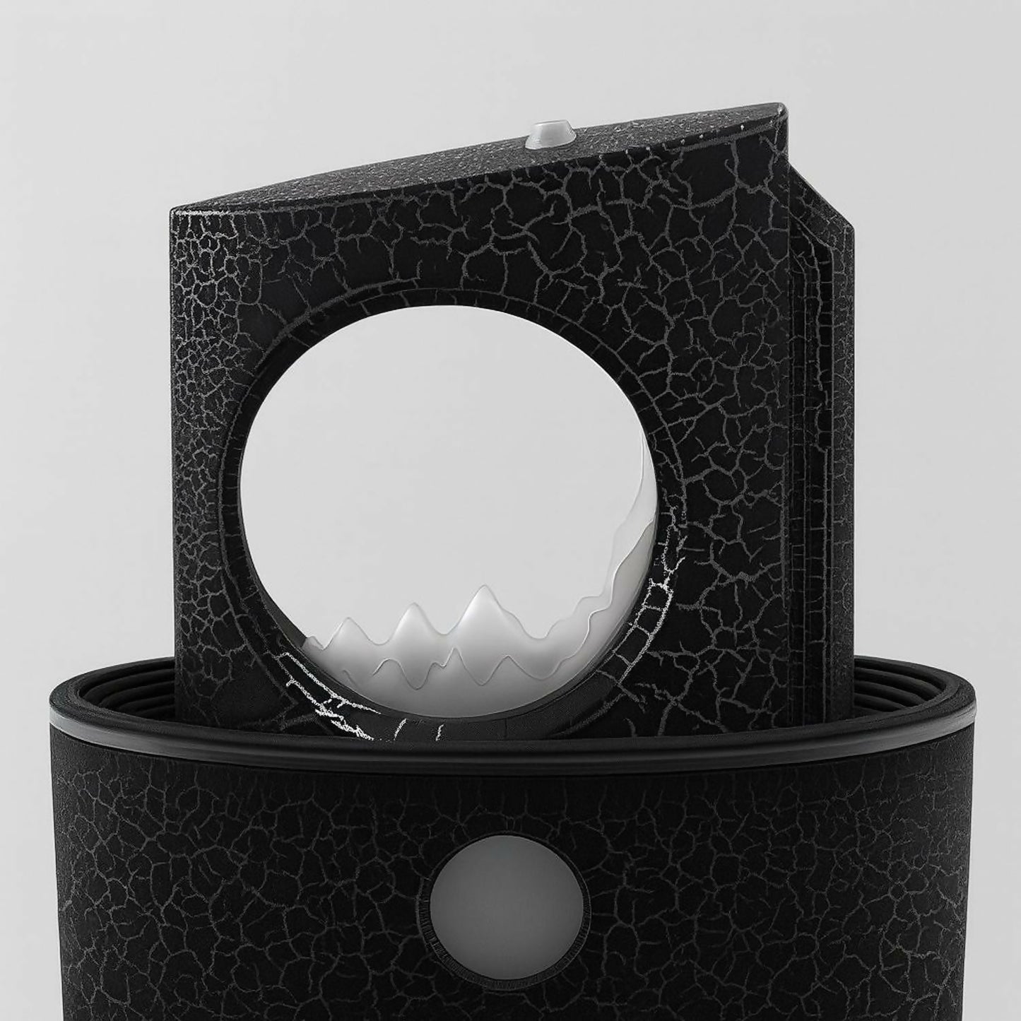 Mountain Scene Aroma Diffuser with LED Flame & Mist | Crackle Design Humidifier