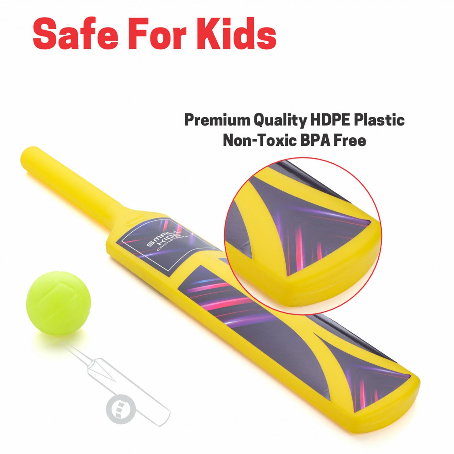 Aditi cricket set components arranged on grass