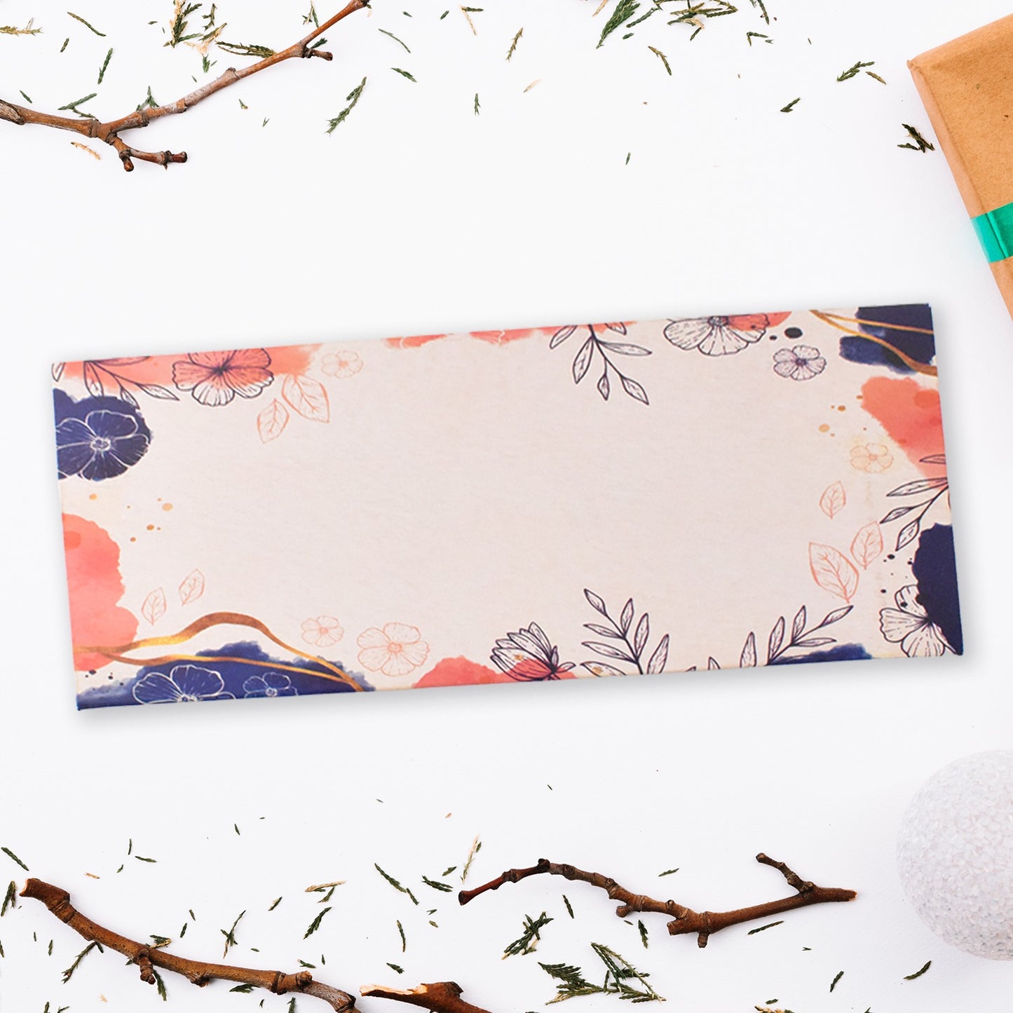 Flower Printed Envelope Set
