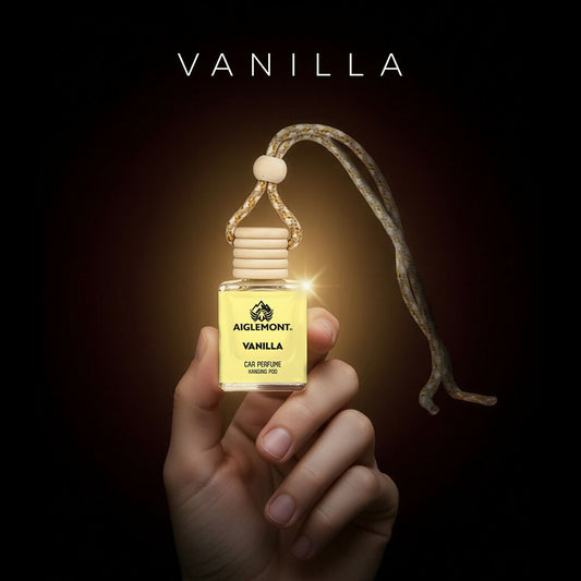 Aiglemont Vanilla Car Perfume Hanging Pod 10ml | Long-Lasting Car Air Freshener | Premium Car Interior Accessory