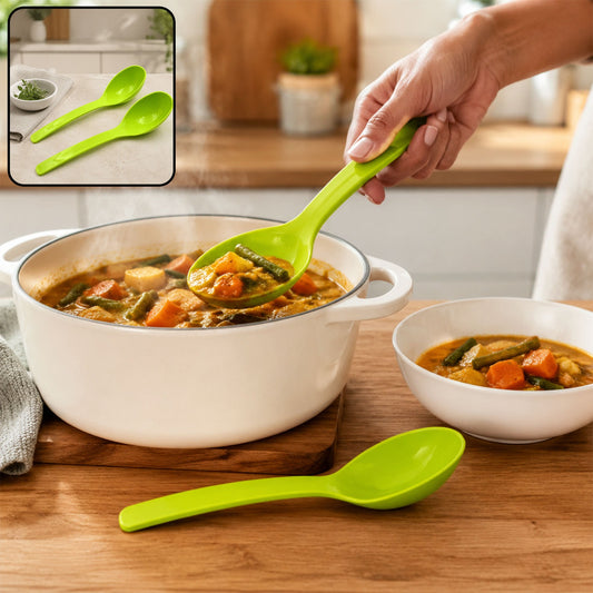 Plastic Kitchen Ladle – 2-Pc Serving Spoon Set | Serve Stellar