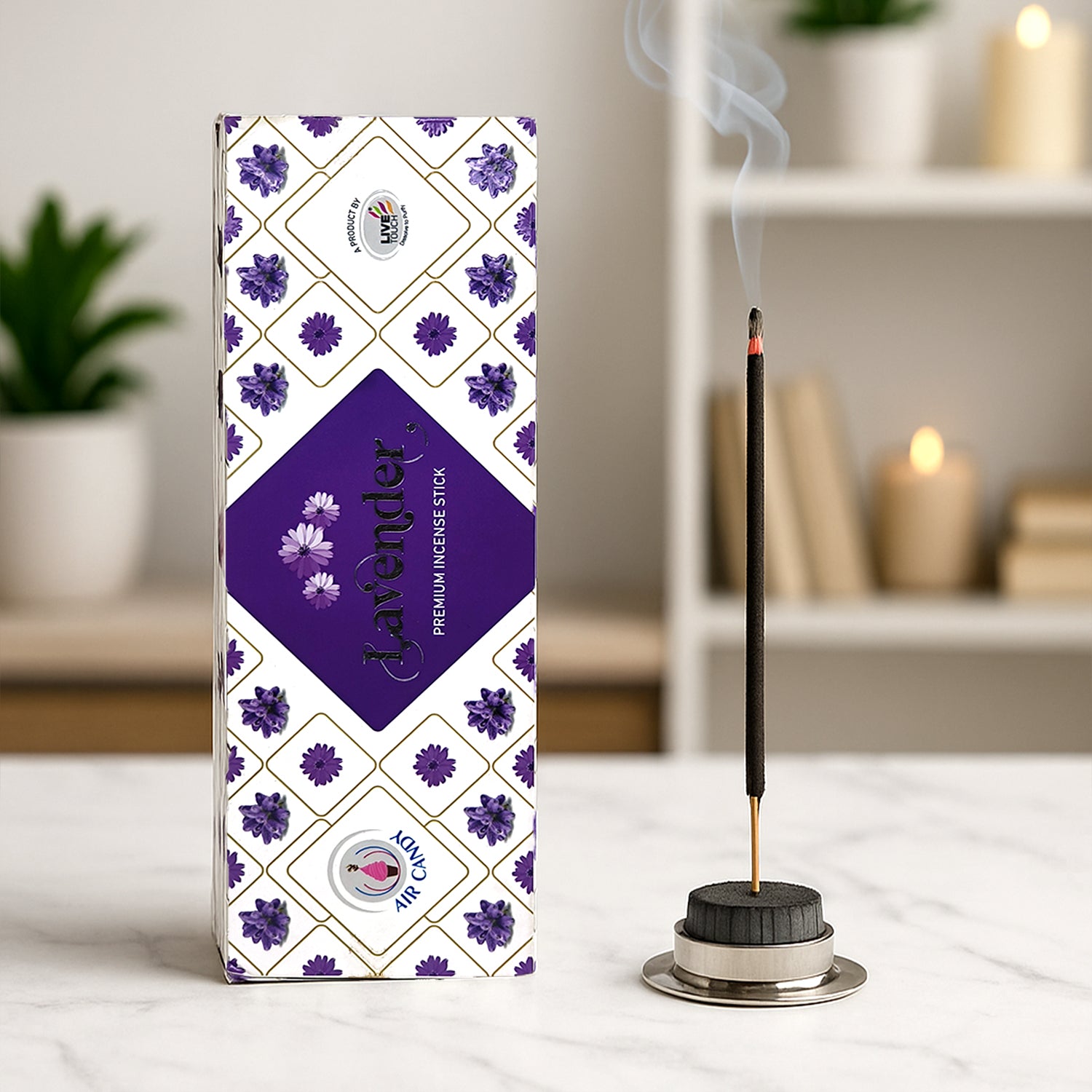 Lavender Premium Masala Stick Agarbatti Relaxing Natural Aroma for Puja (90gm)