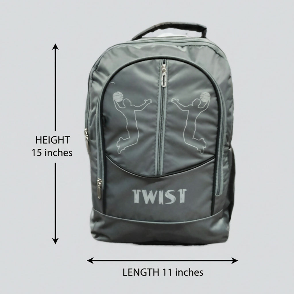 TWIST Stylish Multicolor Backpack for Men & Boys | School, College & Travel Bag with Multiple Compartments | Durable Sports Design