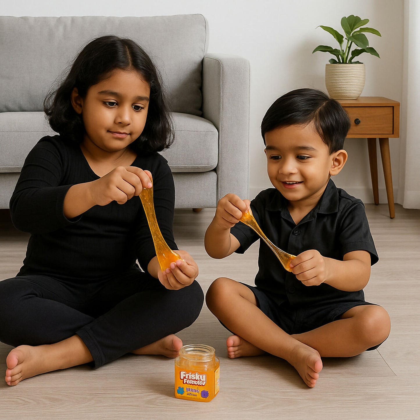 Khyati Frisky Slime Glitter Edition – Stretchable Sparkling Slime Toy in Jar Pack for Kids’ Creative Play (3+ Years)