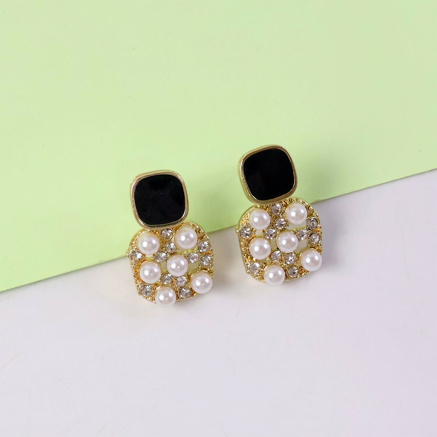 Korean Style Bow Pearl Drop Earrings for Women & Girls