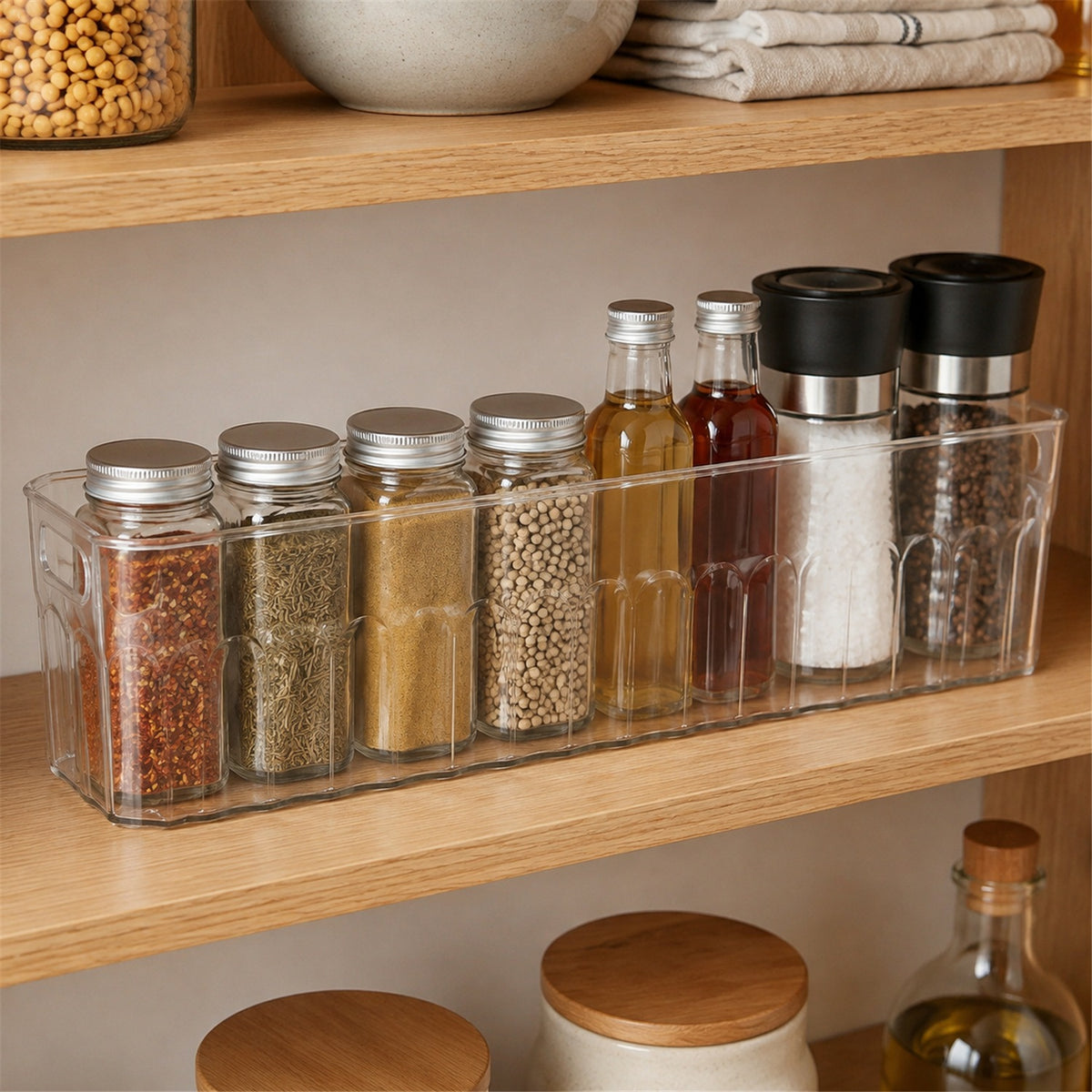 Plastic Fridge Organizer Basket – Clear Storage Solution for Kitchen - lifestyle view