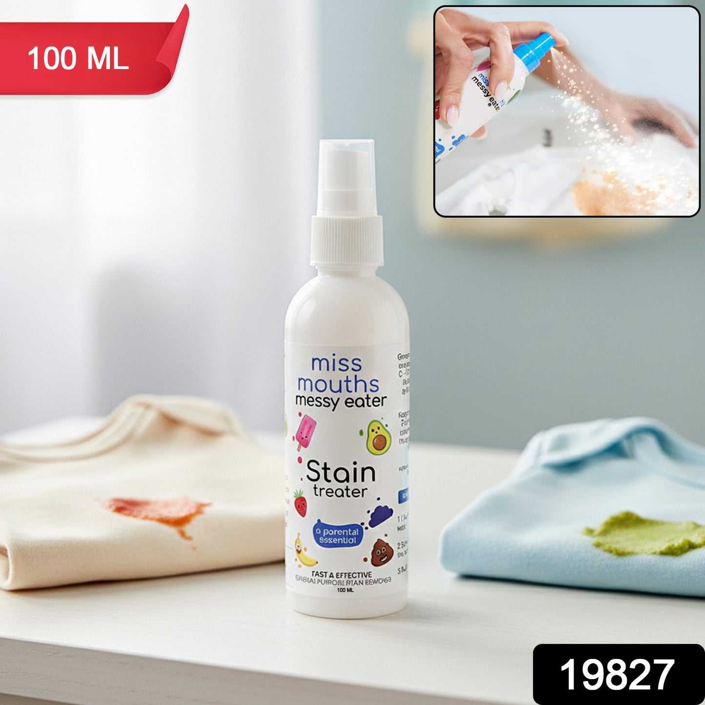 Fabric & Surface Stain Remover Spray 100ml - (1 Pc)