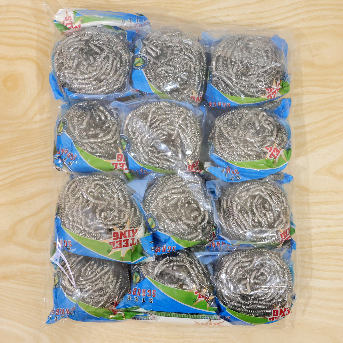 Kitchen Steel Scrubbers for Metal Utensils, Pots and Pan Cleaning (12 Pc)