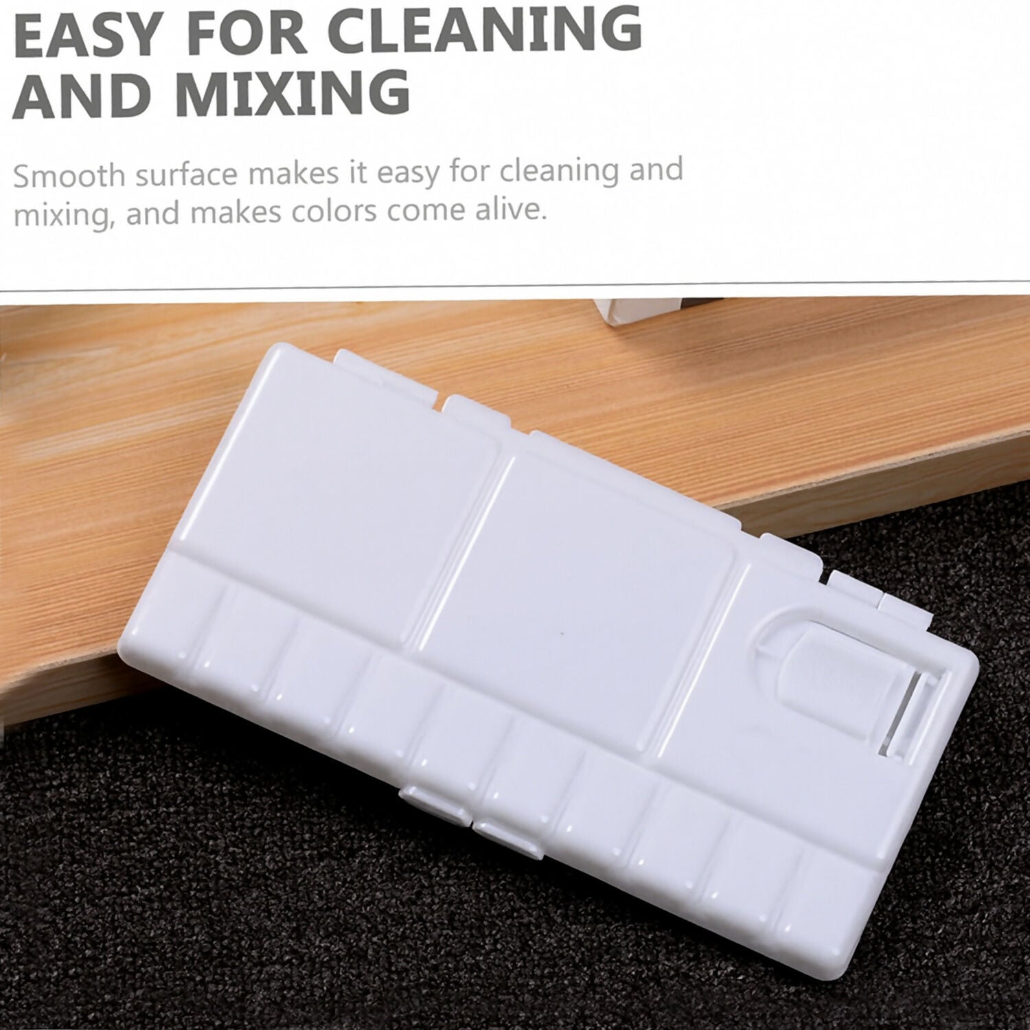 Khyati Colour Mixing Plate – Rectangle Box Small Folding Paint Palette with Lid