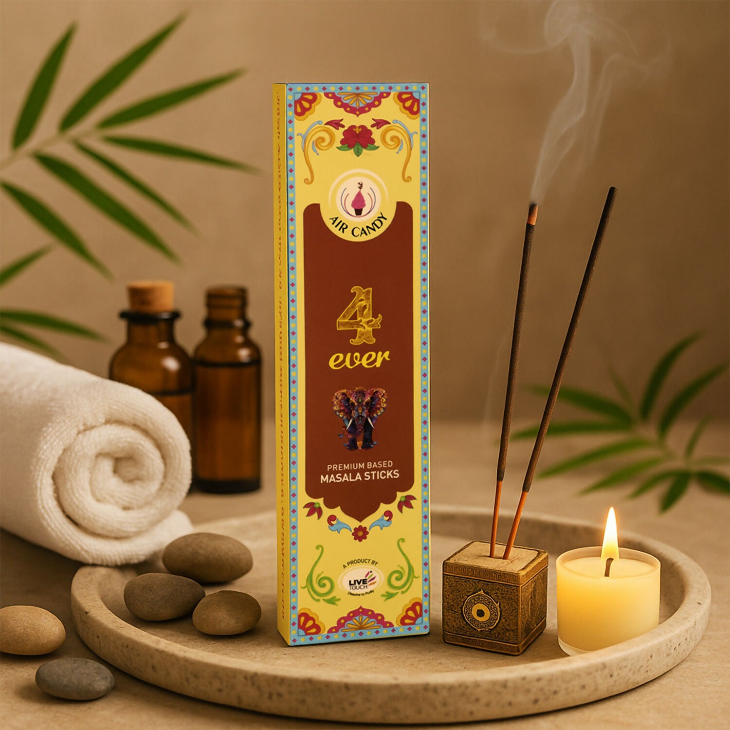Air Candy 4ever Premium Masala Incense Sticks – Long-Lasting Fragrance for Meditation, Prayer & Home Ambience (Pack of 10 Sticks)