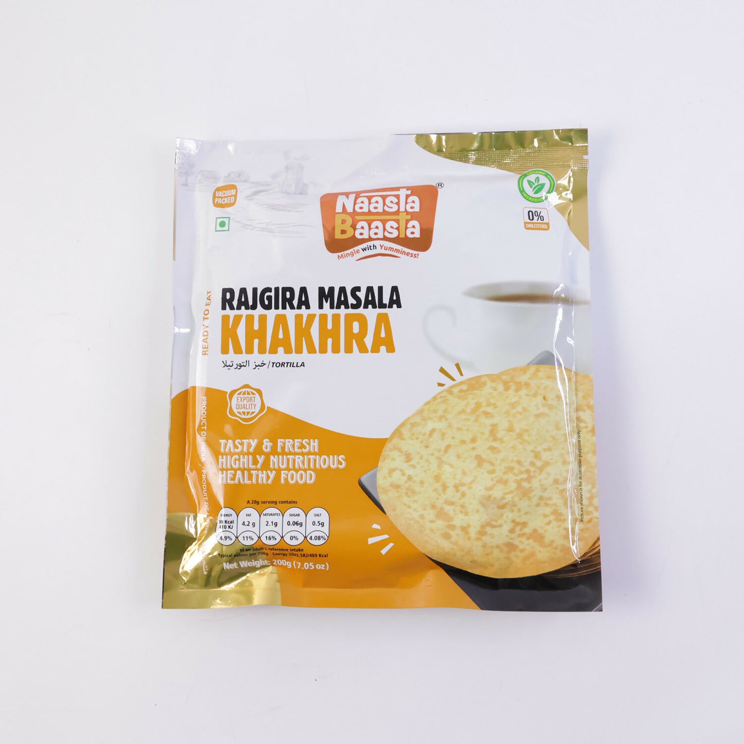 Naasta Baasta Rajgira Masala Khakhra - Crispy Farali Ready to Eat Snack (200 Gm)