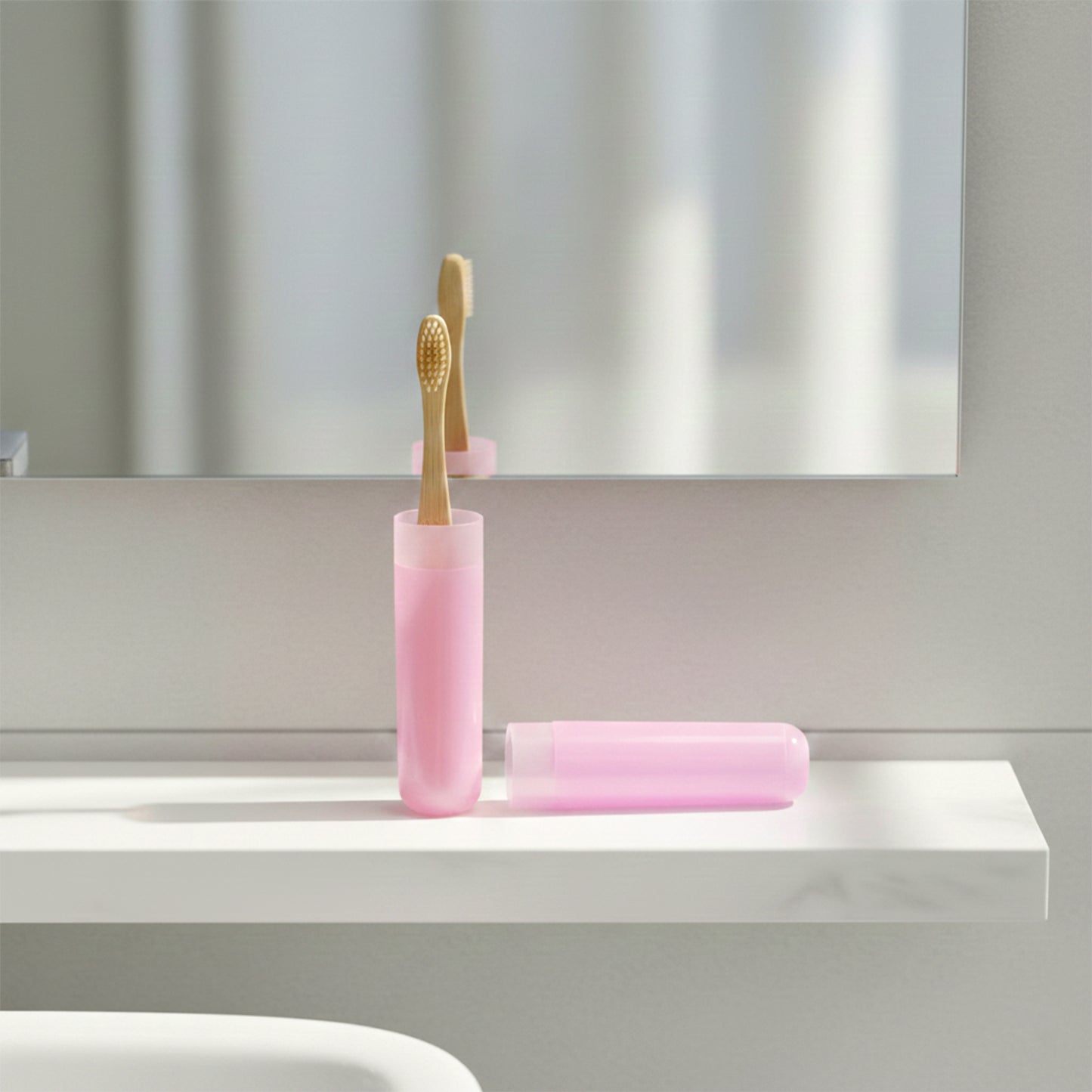 2-in-1 Soft Toothbrush & Tongue Cleaner for All Ages (1 Pc, With Cover)