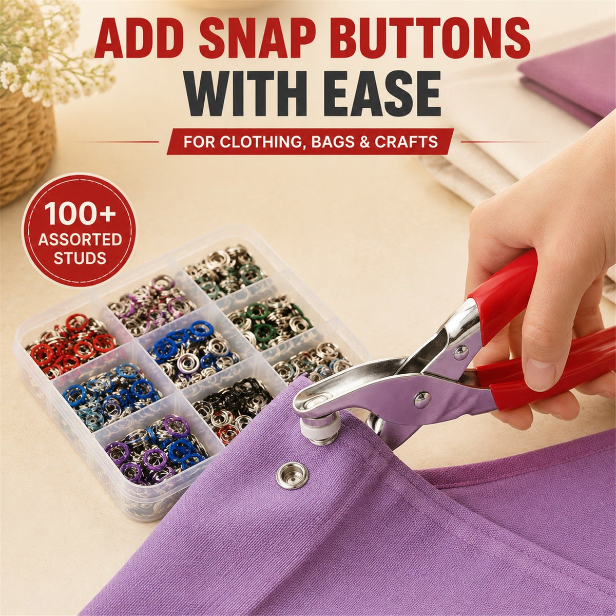 15613_snap_button_fastener_plier_kit live use