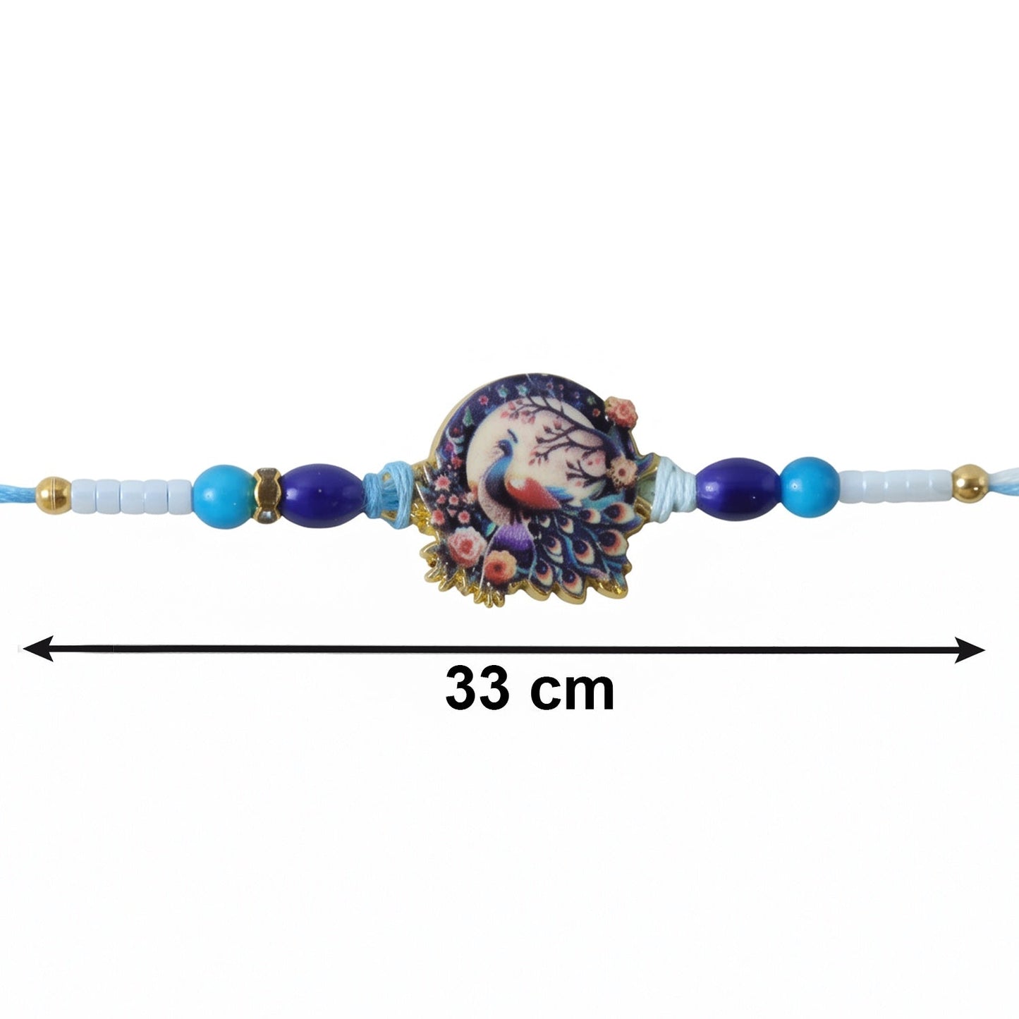 Rakhi Royal Mughal Peacock Designer Charm for Brother (5pcs)