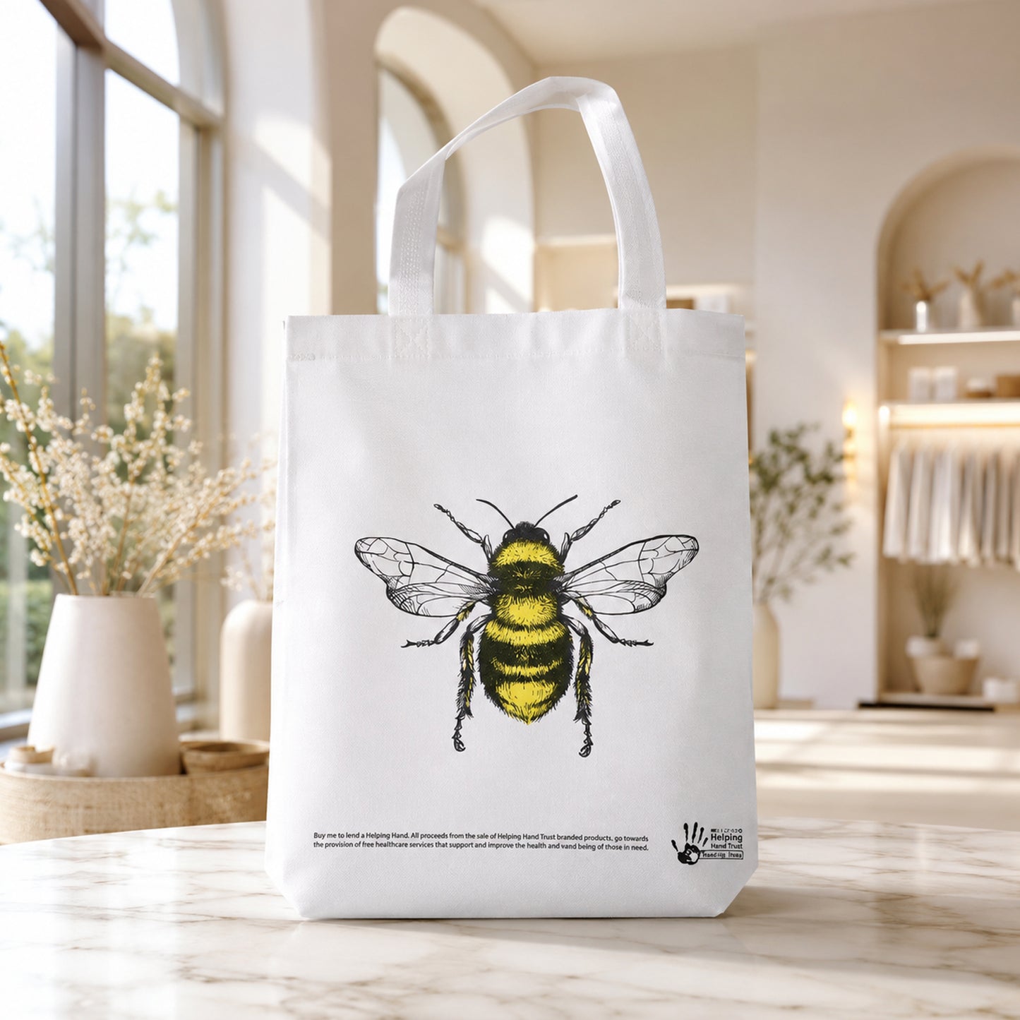Bee Tote Bag Store Display