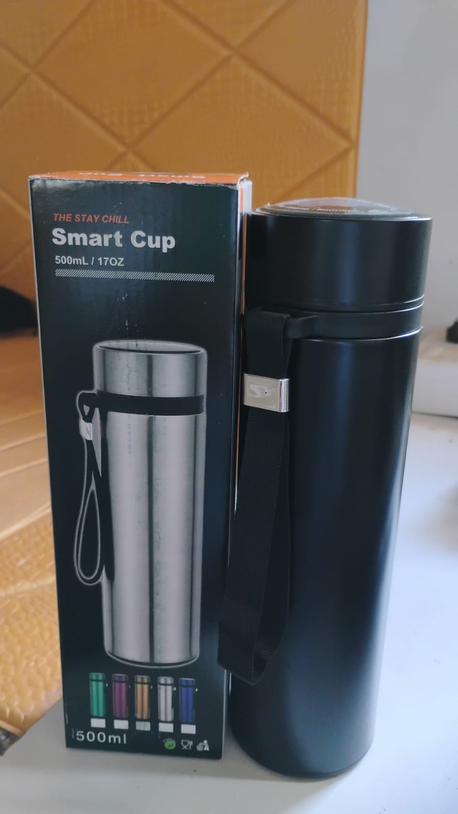 Customized / Personalized Stainless Steel Water Bottle screen smart temperature display (500ml)